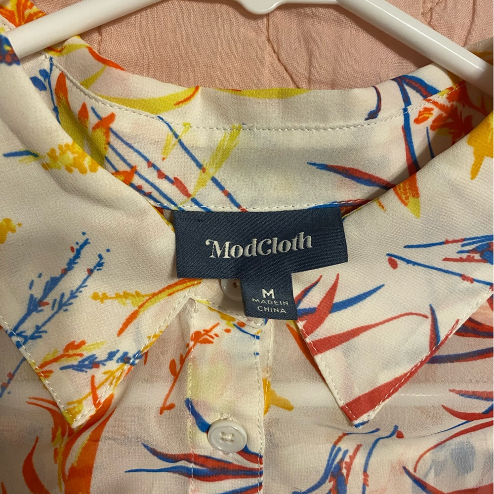 Colorful sheer ModCloth blouse - Picture 5 of 5